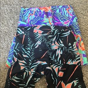 Colorful Tropical Print shorts